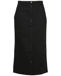 Raf Simons - Falda Midi Con Botones - Lyst