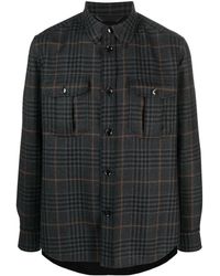 Brioni - Check-print Knitted Shirt Jacket - Lyst