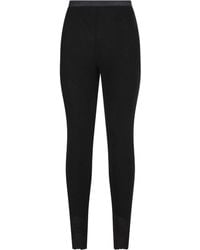 Valentino Garavani - Ribbed Lace-Detailed Leggings - Lyst