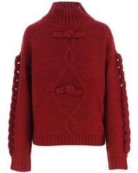 THE GARMENT - Jersey Como Con Detalle Trenzado Y Cuello Alto - Lyst