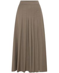 Anna Quan - Sable Pleated Midi Skirt - Lyst