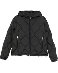 Moncler - Doudoune Arvouine À Capuche Et Matelassage À Motif Triangle - Lyst