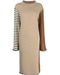 YANYAN KNITS - Long-Sleeve Knitted Midi Dress - Lyst