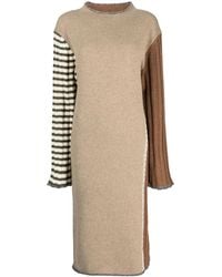 YANYAN KNITS - Long-Sleeve Knitted Midi Dress - Lyst