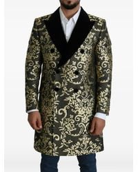 Dolce & Gabbana - Sicilia Baroque-Pattern Brocade Coat - Lyst