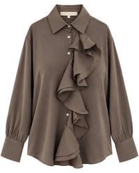 Silk95five - Blouse Bordeaux - Lyst