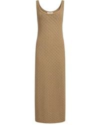 12 STOREEZ - Knit Diamond-Pattern Maxi Dress - Lyst