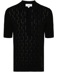 Lardini - Ripped-detailed Knitted Polo Shirt - Lyst