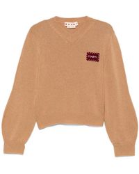 Marni - Cashmere Knit Sweater With V-Neckline - Lyst