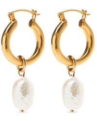 freya rose - Baroque Pearl Mini Hoops Earings - Lyst