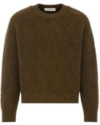 Lanvin - Pullover Mit Zopfmuster - Lyst