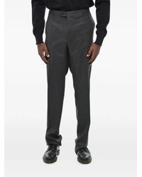 Corneliani - Flat-Front Wool Trousers - Lyst