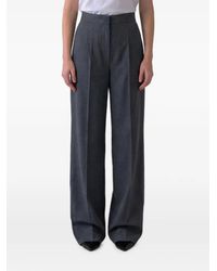 Max Mara - Pleated Wool Palazzo Pants - Lyst