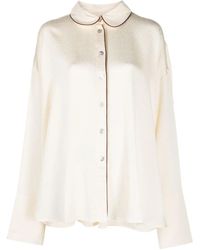 Sleeper - Pastelle Jacquard-Pattern Pyjama Top - Lyst
