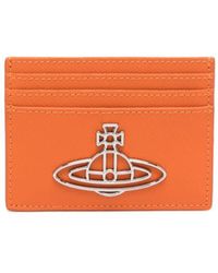 Vivienne Westwood Portemonnaie aus Saffiano-Leder - Orange