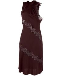 Stella McCartney - Lace-Detail Halterneck Dress - Lyst