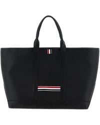 Thom Browne - Tricolour-Grosgrain Leather Tote Bag - Lyst