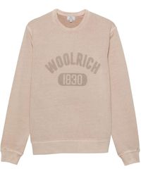 Woolrich - Sweat en coton à logo imprimé - Lyst