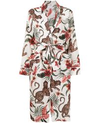 Desmond & Dempsey - Soleia Botanical-Print Robe - Lyst