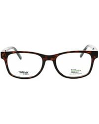 Tommy Hilfiger - Tortoiseshell-Effect Rectangle-Frame Glasses - Lyst