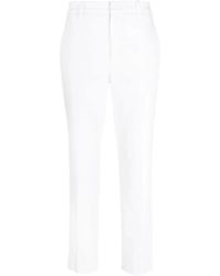 Brunello Cucinelli - Cropped-Leg Cotton Trousers - Lyst