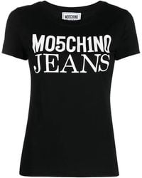 Moschino - Logo-Print Cotton T-Shirt - Lyst