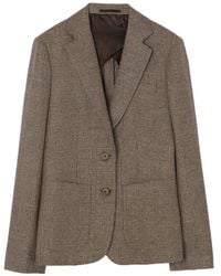 Burberry - Veste De Costume En Lin Mélangé - Lyst