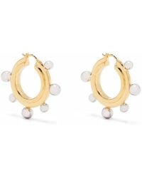 Missoma - Two-Tone Medium Sphere Hoop Earrings - Lyst