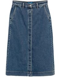 SPORT b. by agnès b. - Logo-Embroidered Denim Skirt - Lyst