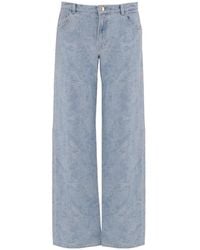 Just Cavalli - Acid-Wash Wide-Leg Jeans - Lyst