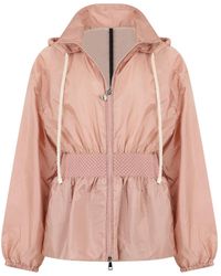 Moncler - Hooded Smocked-Waist Jacket - Lyst