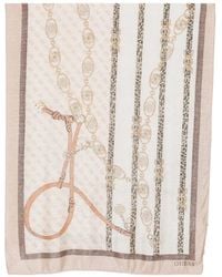 Guess - Leopard-Print Logo Scarf - Lyst