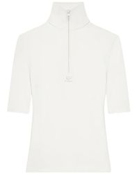 Courreges - Logo-Detail Half-Zip Top - Lyst