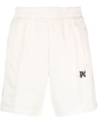 Palm Angels - Monogram-embroidered Track Shorts - Lyst