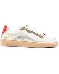 DSquared² - Cracked-Effect Panelled Sneakers - Lyst