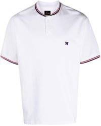 Needles - Logo-patch Cotton Polo Shirt - Lyst