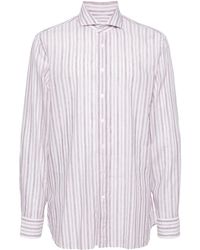 Lardini - Striped Button-Up Shirt - Lyst
