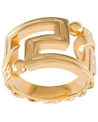 Versace Anillo GV Greca - Metálico