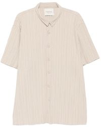 GONGDID DESIGN - Plissé Striped Shirt - Lyst