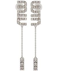 Miu Miu - Crystal-Embellished Pendant Earrings - Lyst
