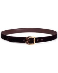 Etro - Velvet Belt With Enamelled Paisley Buckle - Lyst