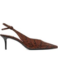 Jimmy Choo - 60 Mm Camie Slingback Pumps Met Slangen-Effect - Lyst