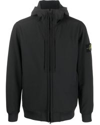 Stone Island - Compass-patch Zip-up Hooded Jacket - Lyst