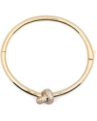 Kate Spade - Loves Me Knot Pavé-Set Bangle - Lyst