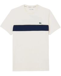 Lacoste - T-Shirt Girocollo Con Design Color-Block - Lyst