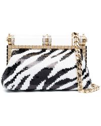 Dolce & Gabbana - Bubù Sequined Zebra-print Clutch Bag - Lyst