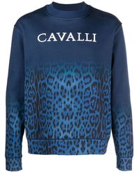 Roberto Cavalli - Leopard Print Cotton Sweatshirt - Lyst