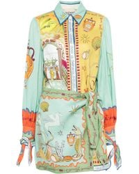 ALÉMAIS - Surrealist Summer Mini Shirtdress - Lyst