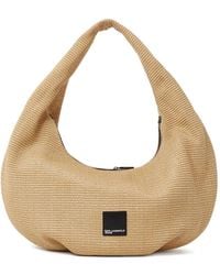 KARL LAGERFELD - Large Logo-Patch Shoulder Bag - Lyst
