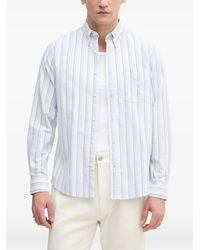 Benetton - Striped Button-Down Shirt - Lyst